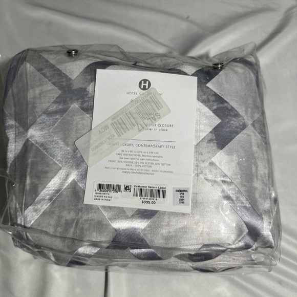 NIB $335 [ Full / Queen ] Duvet Cover for Hotel Collection Dimensional‎ - Picture 11 of 13